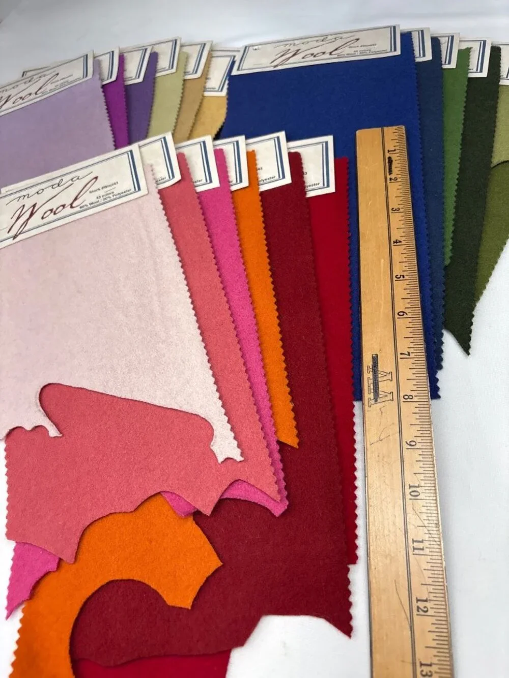 Moda Wool Fabric Swatches Wool Craft Quilting Rug Making